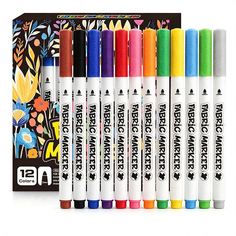 12 Colors Fabric Marker Set - Yorkn Inc✅