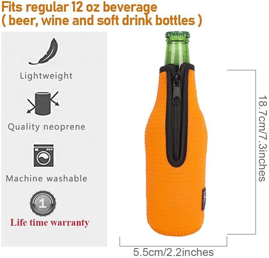 12oz Neoprene Insulated Beer Bottle Cover - Yorkn Inc✅