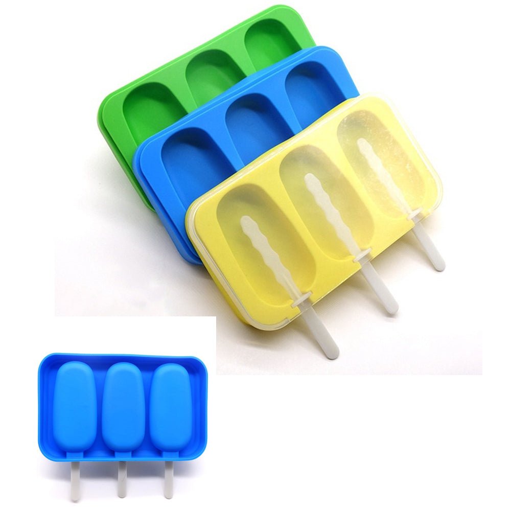 3 Cavities Silicone Ice Cream Mold - Yorkn Inc✅