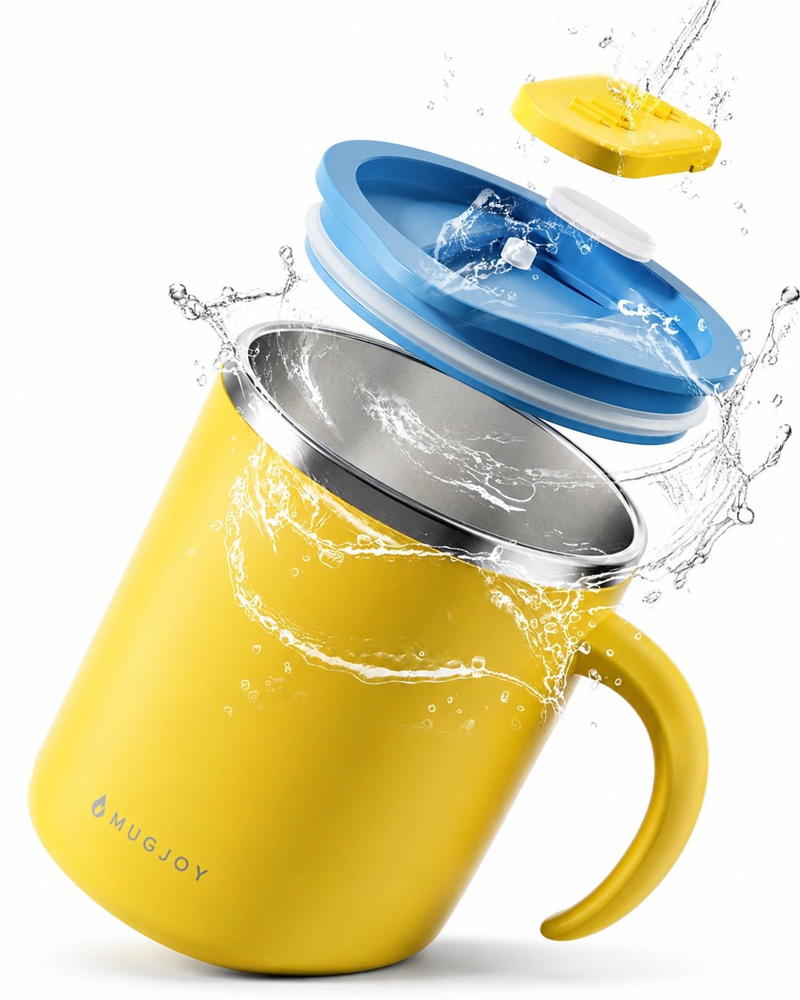 304 Stainless Steel Double Wall Mug With Lid - Yorkn Inc✅
