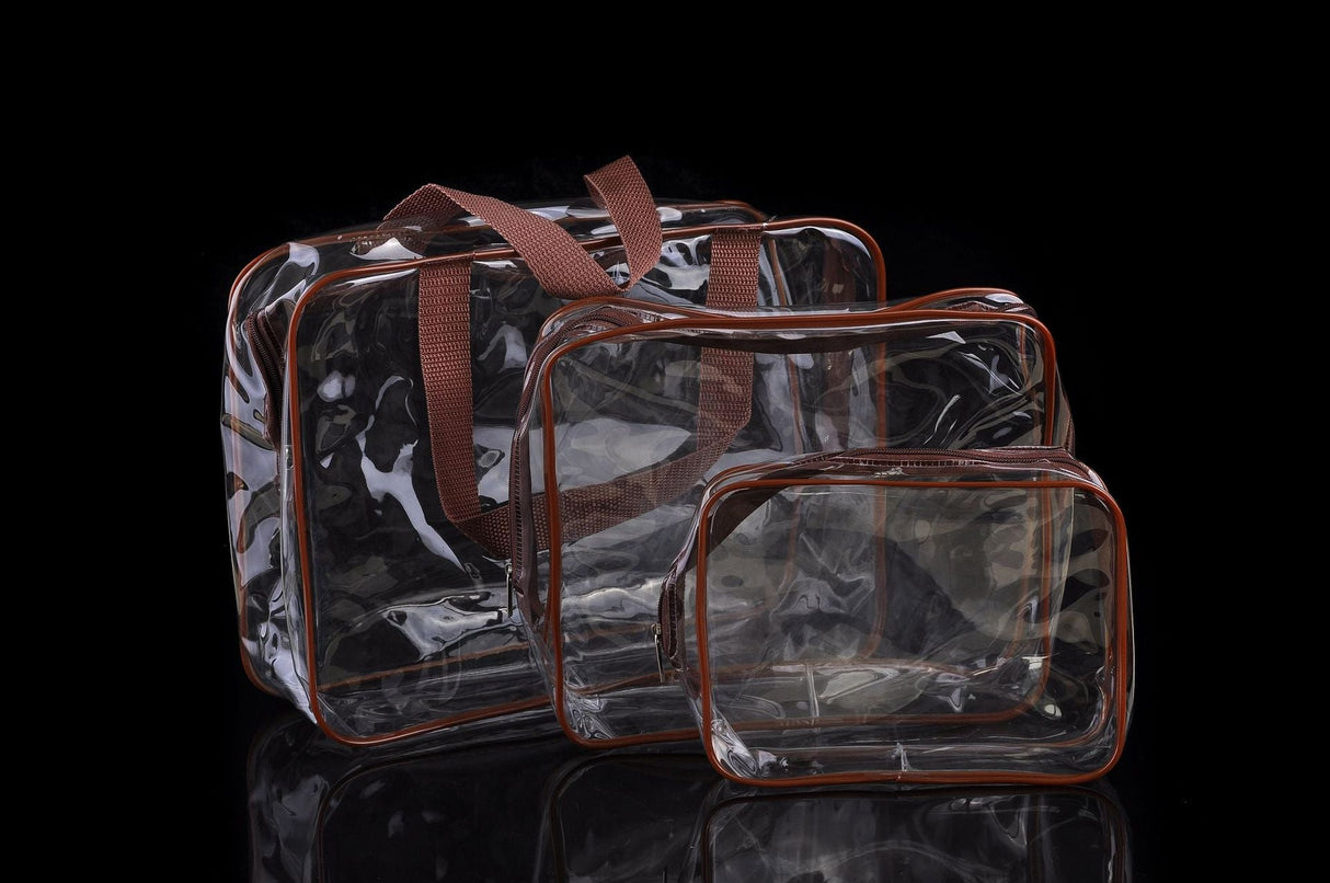 3pcs Clear Travel Bags - Yorkn Inc✅