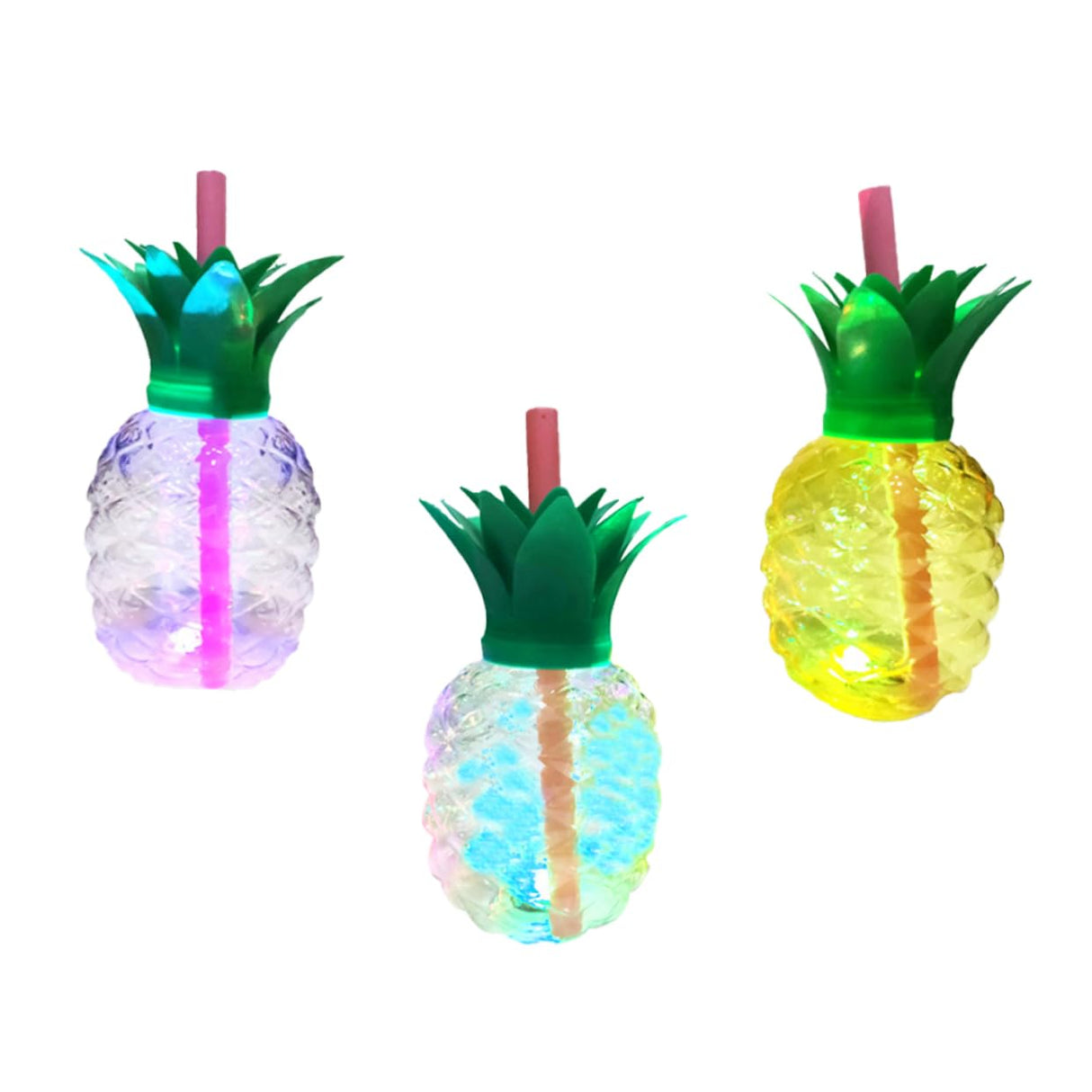 500ml Pineapple Plastic Led Drinking Cup - Yorkn Inc✅