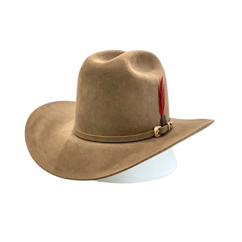 Felt Western Cowboy Hat With Feather Decoration