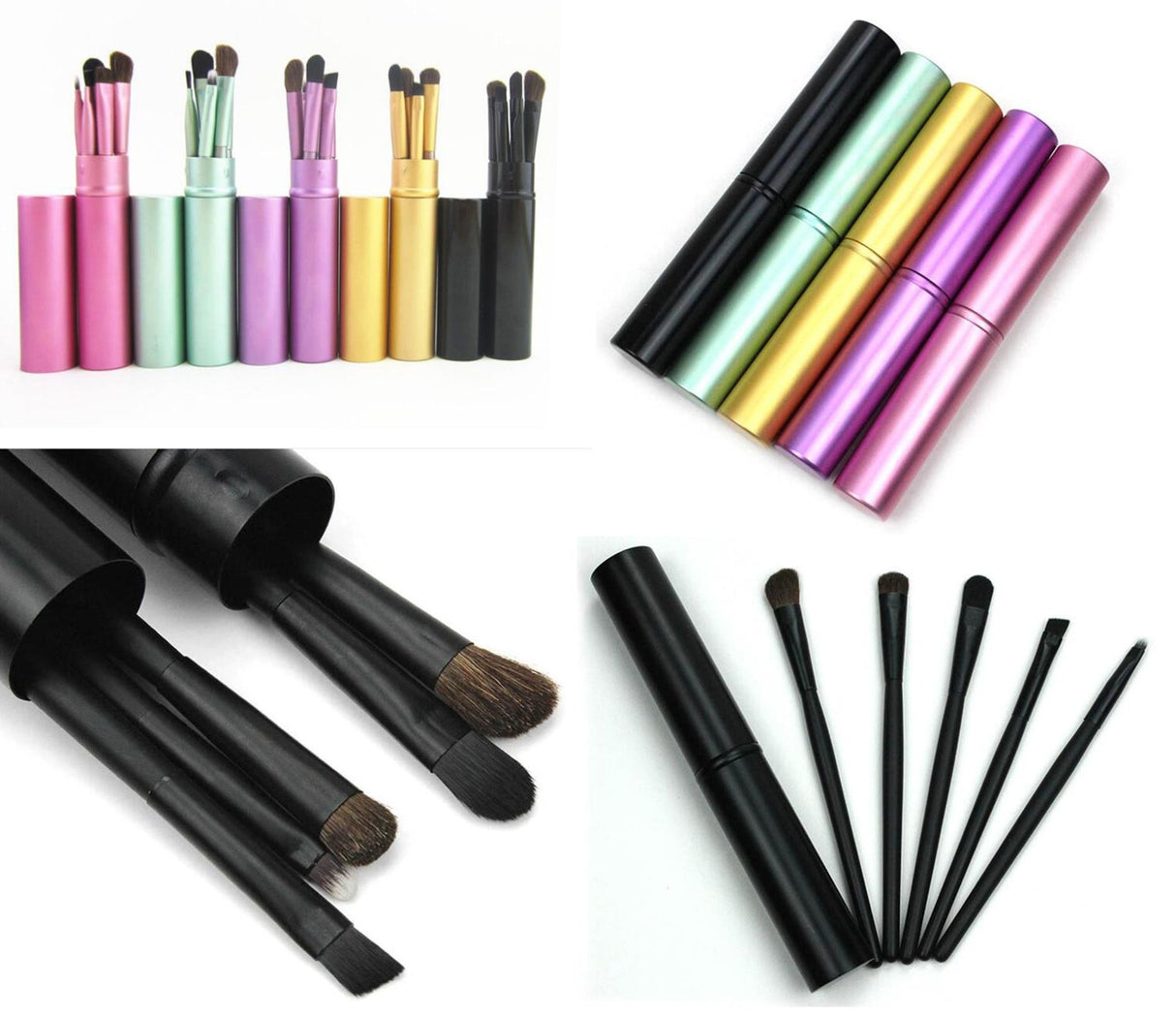 5pcs Makeup Brushes With Cylinder Case - Yorkn Inc✅