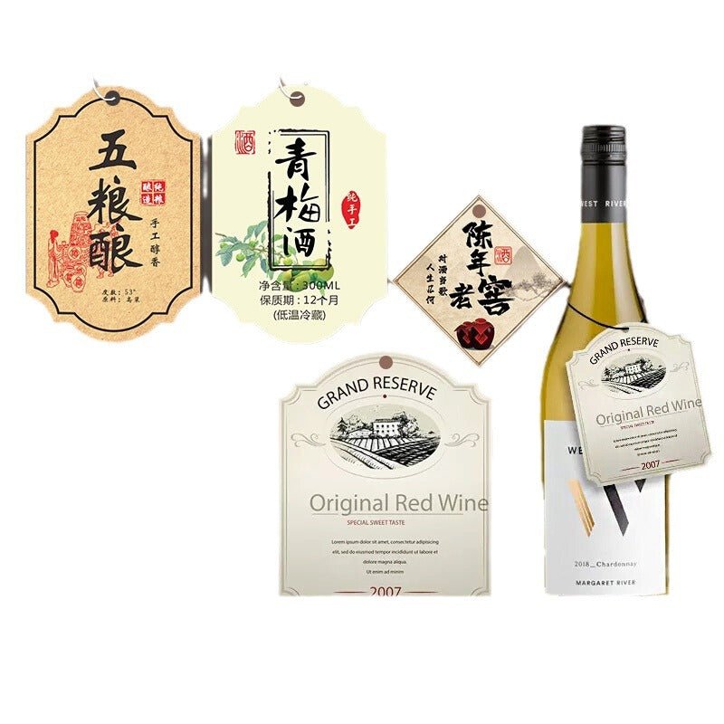 5x3cm Wine Label Tag - Yorkn Inc✅