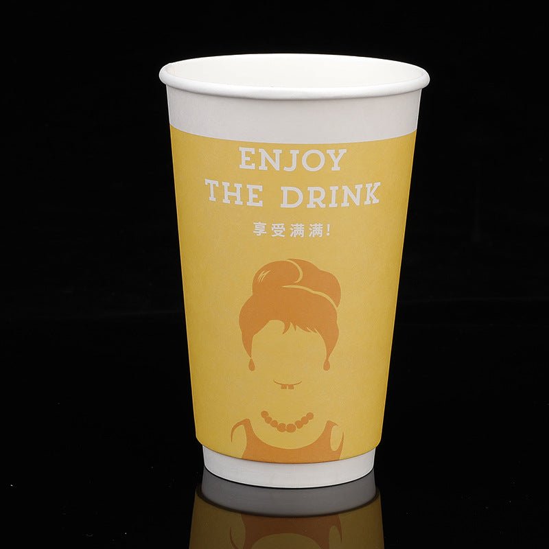 8oz Double Layer Coffee Cups With Lid - Yorkn Inc✅