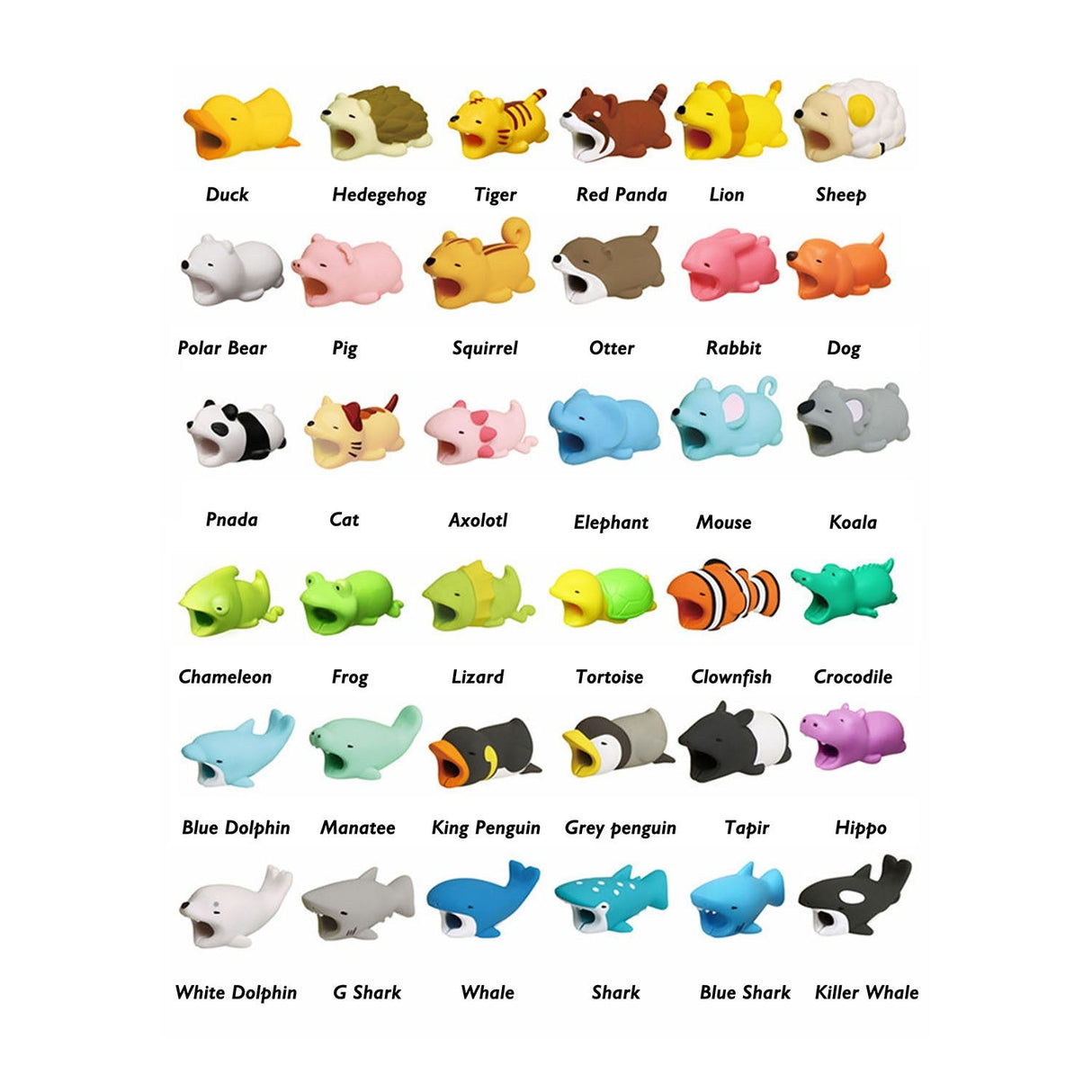 Animal Shaped Cable Bites - Yorkn Inc✅