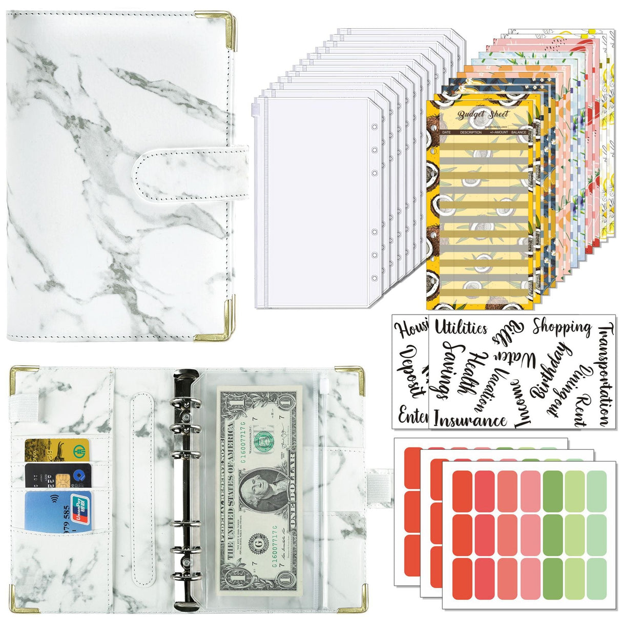Budget Binder With Zipper Envelope - Yorkn Inc✅
