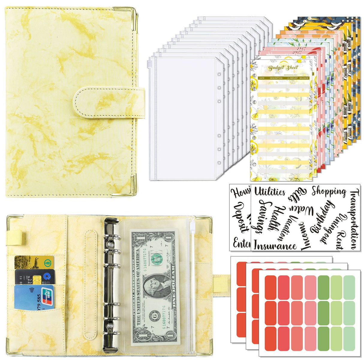 Budget Binder With Zipper Envelope - Yorkn Inc✅