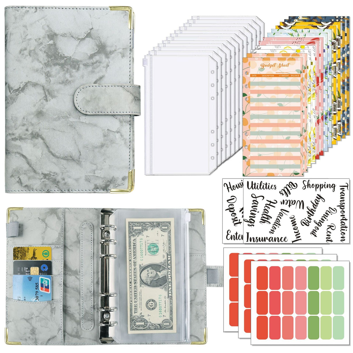 Budget Binder With Zipper Envelope - Yorkn Inc✅