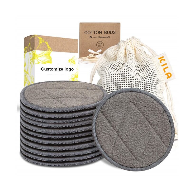 Charcoal Bamboo Reusable Makeup Remover Pads - Yorkn Inc✅