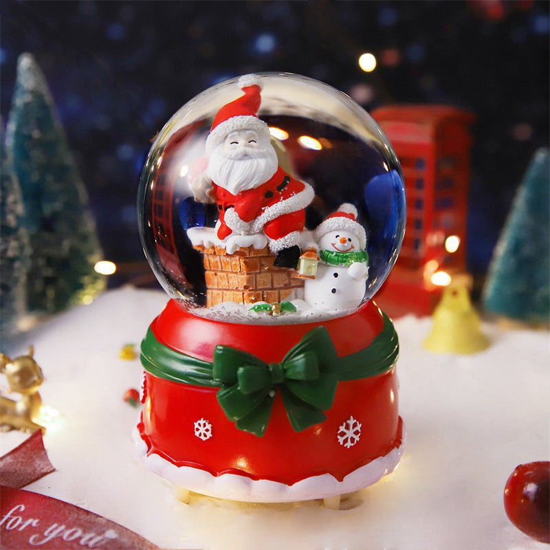 Christmas Snow Globe With Light And Music - Yorkn Inc✅
