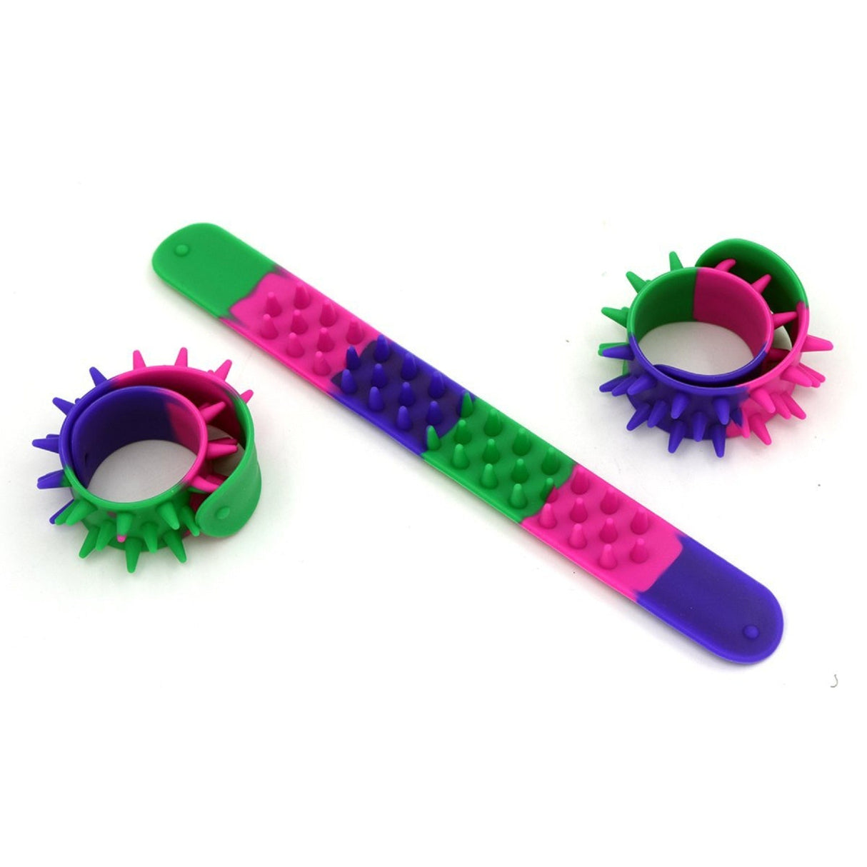 Colorful Silicone Spiky Slap Bracelet - Yorkn Inc✅