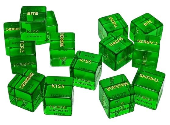 Crystal Transparent Green Dice - Yorkn Inc✅