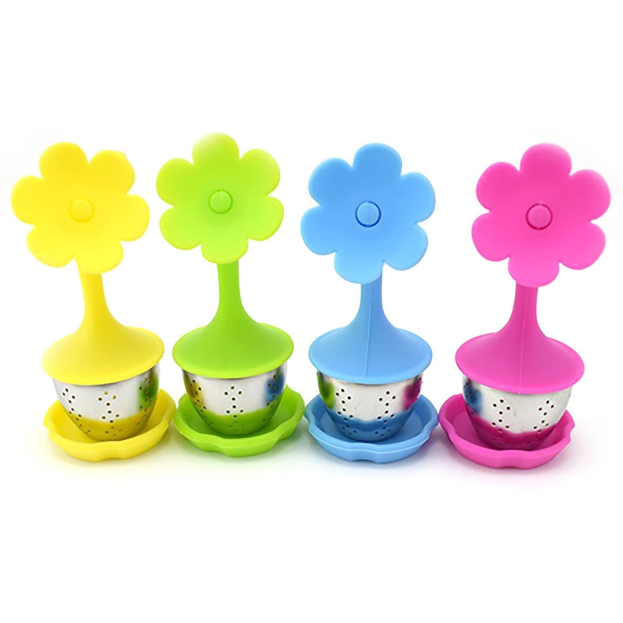 Flower Shape Silicone Tea Strainer - Yorkn Inc✅
