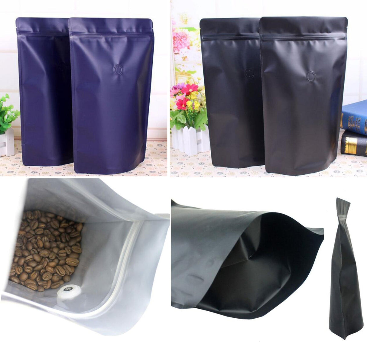 Foil Stand Up Zipper Pouch Coffee Bag With Valve - Yorkn Inc✅
