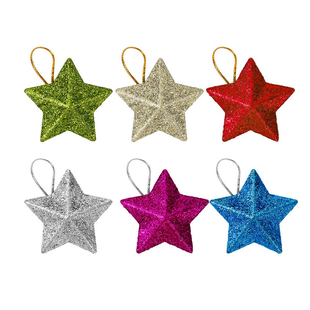 Glitter Christmas Star Hanging Decor - Yorkn Inc✅