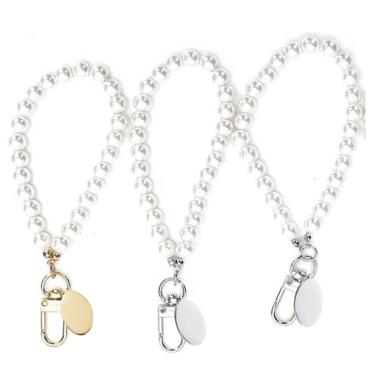 Imitation Pearl Key Chain With Tag - Yorkn Inc✅