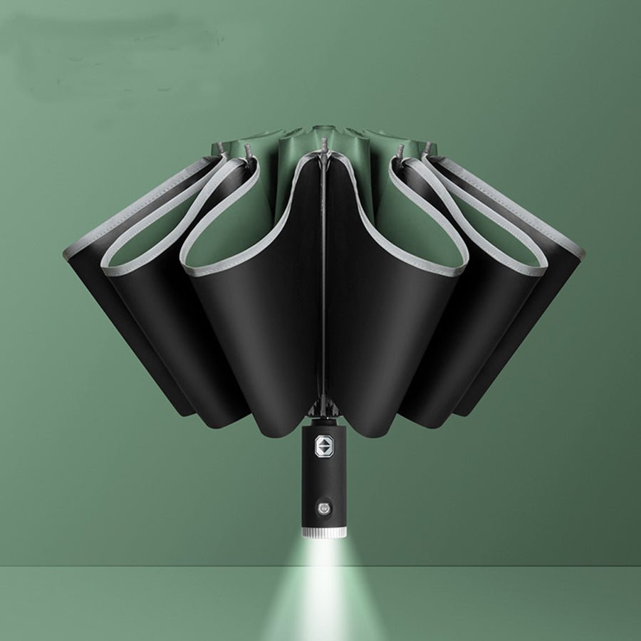 Led Light Torch Handle Auto Reverse Umbrella Reflective Brim - Yorkn Inc✅