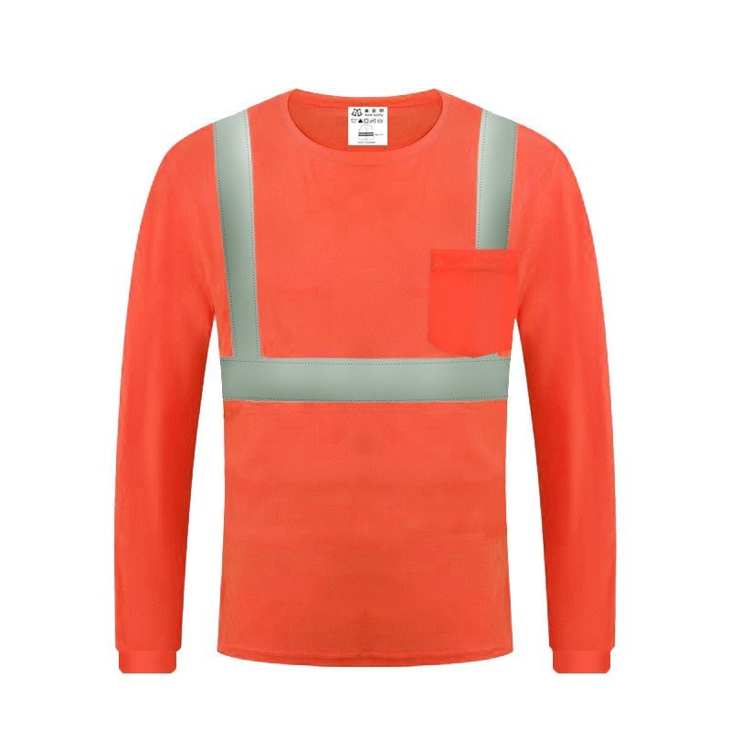 Long Sleeve Safety T-shirt W / Pocket - Yorkn Inc✅