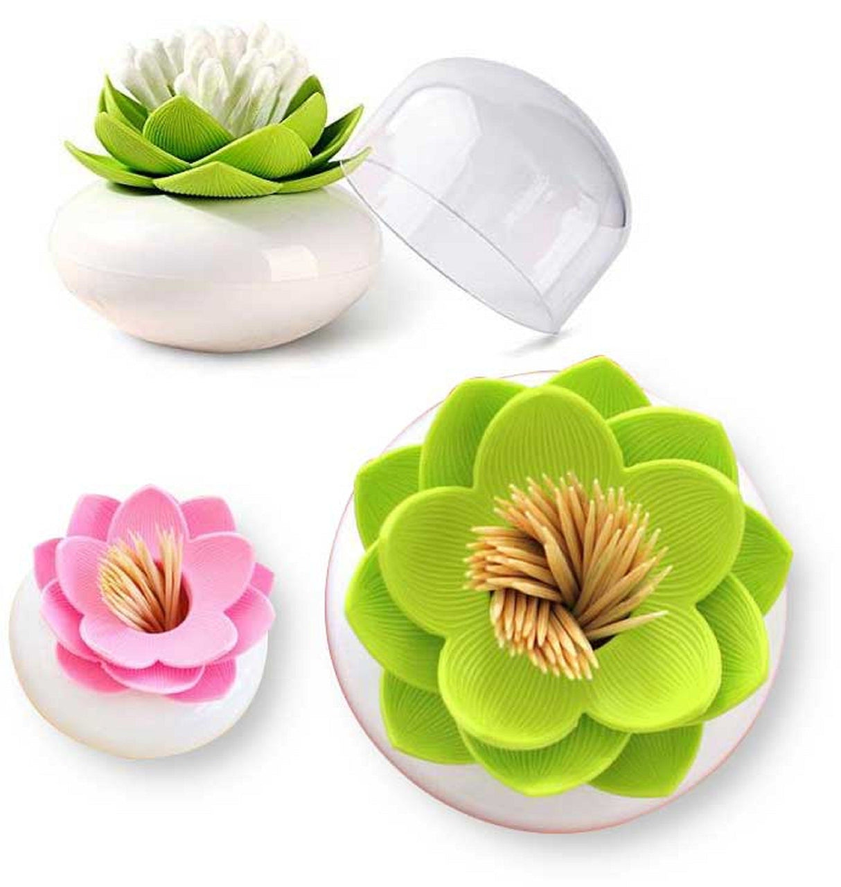 Lotus Cotton Swab Holder Toothpicks Storage Organizer - Yorkn Inc✅
