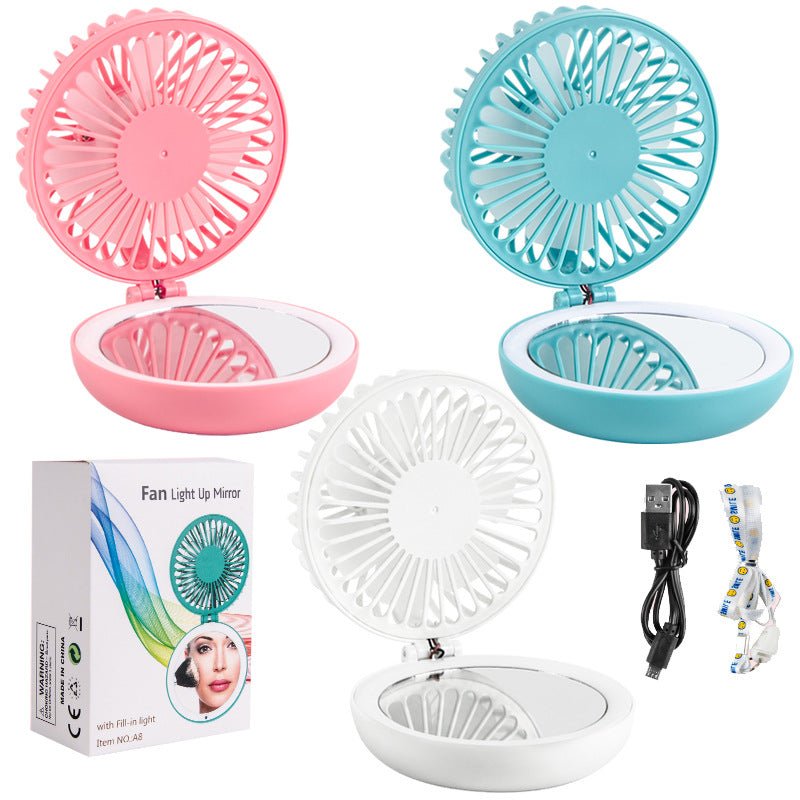 Makeup Mirror With Usb Fan - Yorkn Inc✅