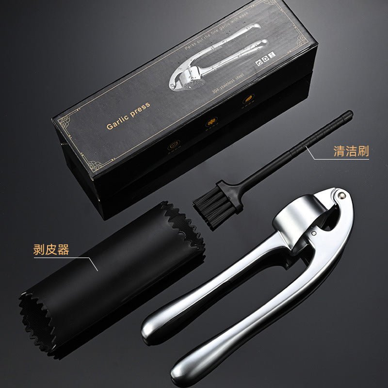 Metal Garlic Mincer With Peeler And Brush - Yorkn Inc✅