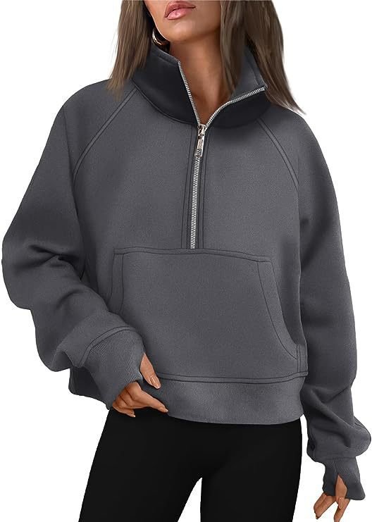 Oversized Halfzip Cropped Hoodie - Yorkn Inc✅