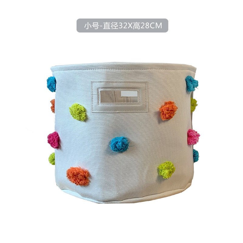 Pom Pom Basket Hamper - Yorkn Inc✅