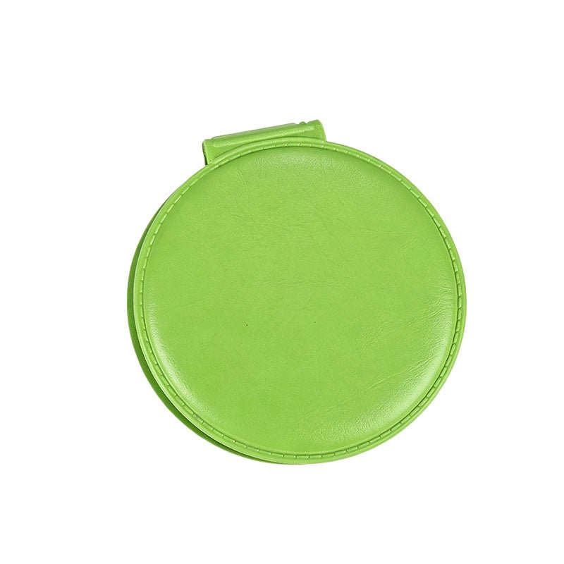 Portable Round Pu Makeup Mirror - Yorkn Inc✅