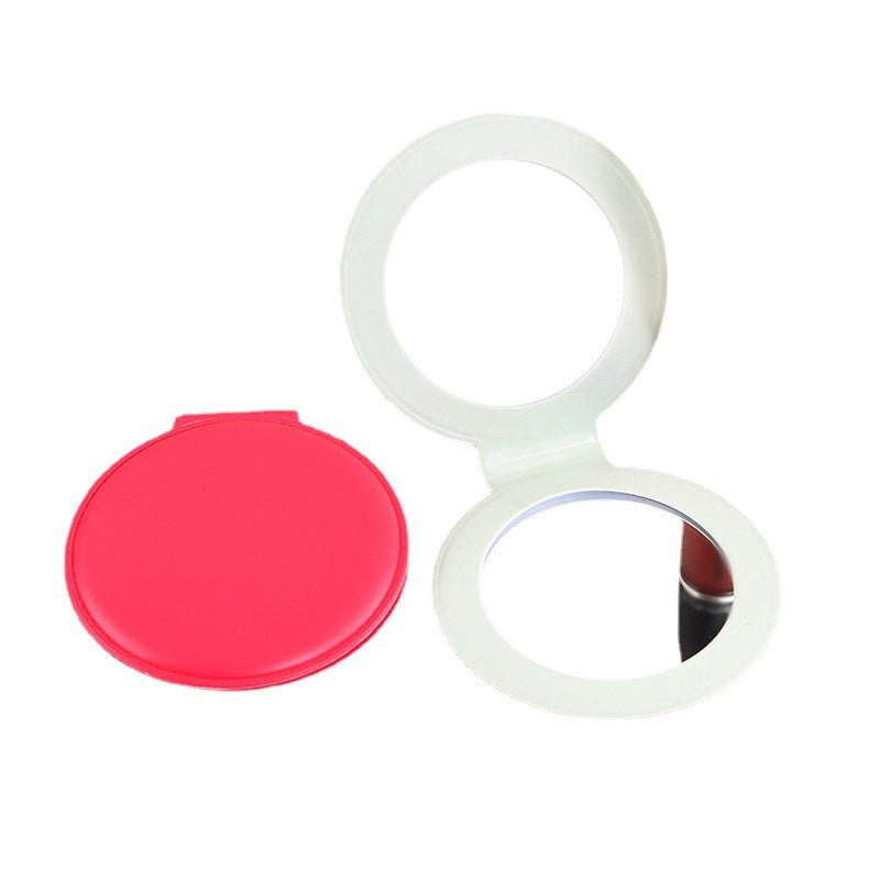 Portable Round Pu Makeup Mirror - Yorkn Inc✅