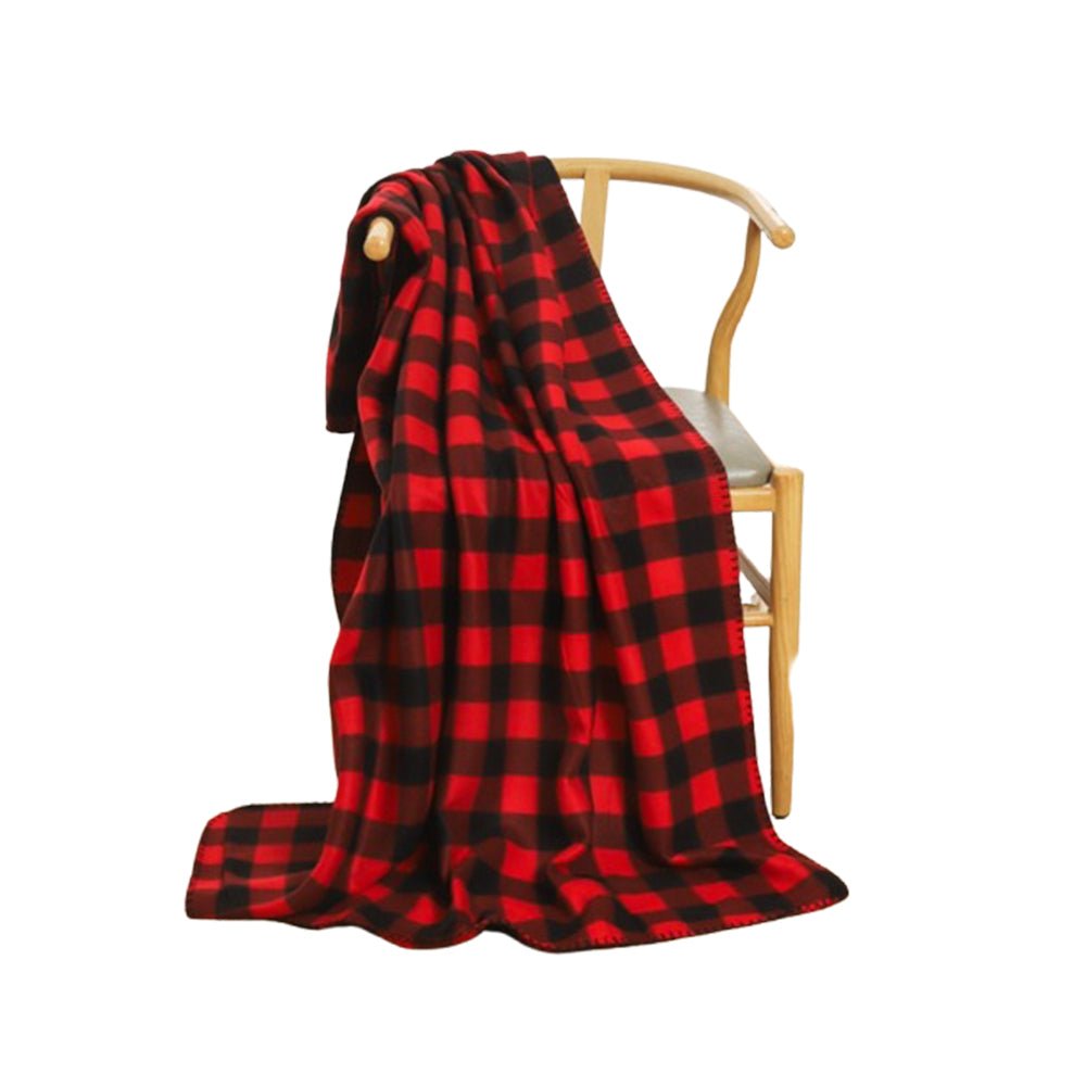 Red & Black Plaid Flannel Blanket - Yorkn Inc✅