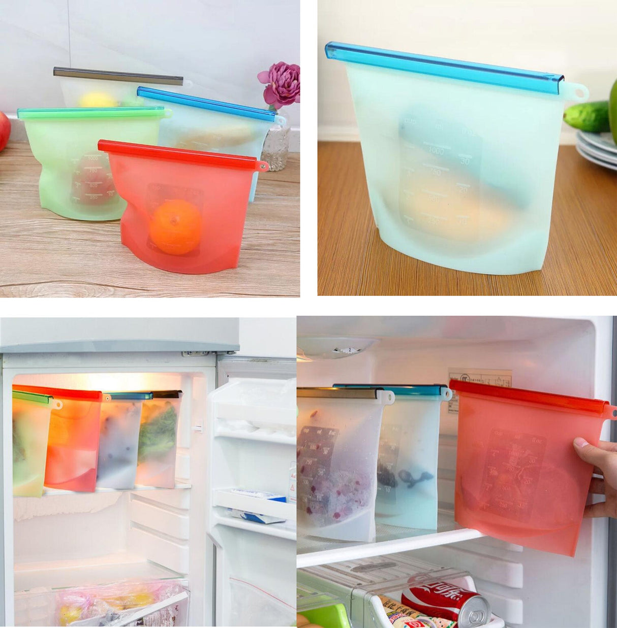 Reusable Food - grade Silicone Fresh - keeping Storage - Yorkn Inc✅