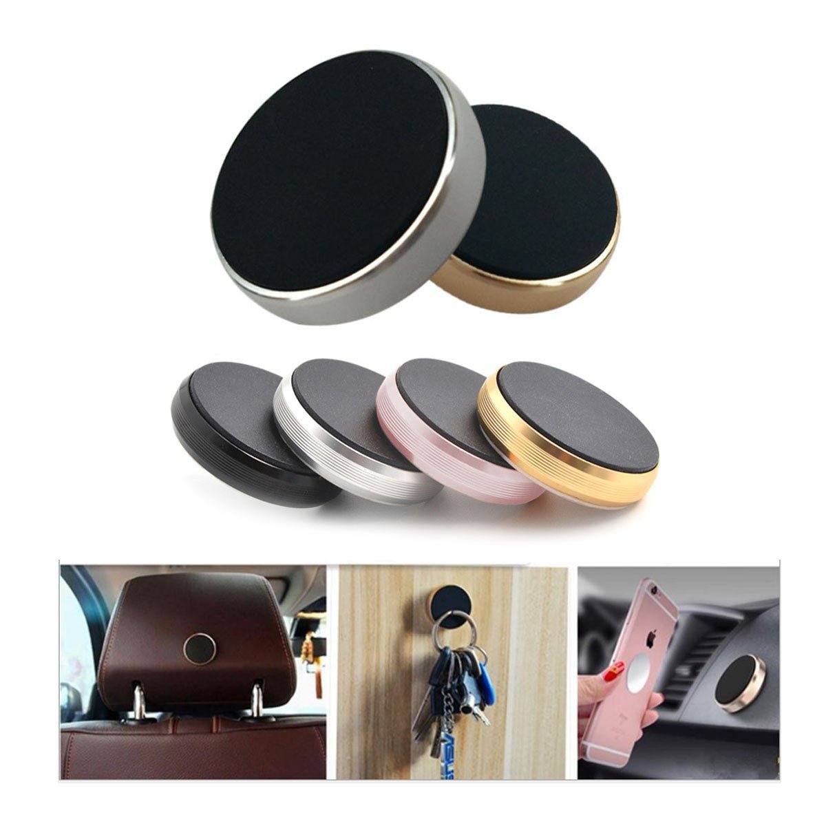 Round Magnet Mini Car Mount Phone Holder - Yorkn Inc✅