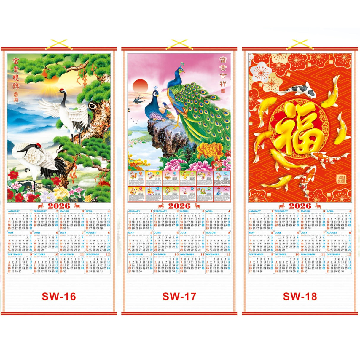 Scroll Wall Calendar 2026 Horse Year - Yorkn Inc✅
