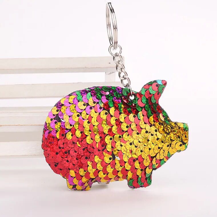 Sequins Pig Keychain - Yorkn Inc✅