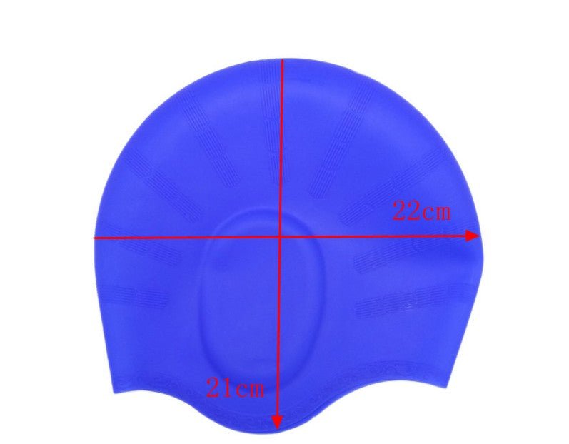 Silicone Swim Caps With Ear Pouches For Long Hair - Yorkn Inc✅