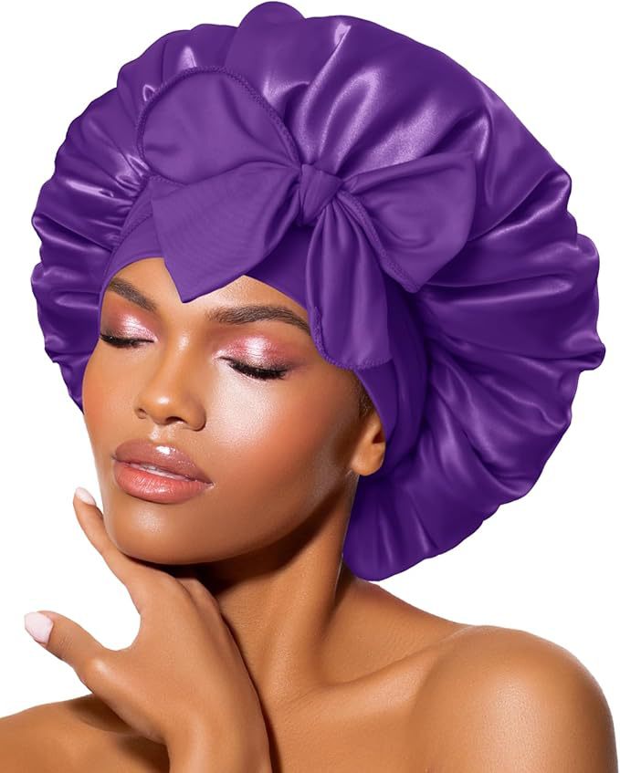 Silk Sleep Bonet In Magenta - Yorkn Inc✅