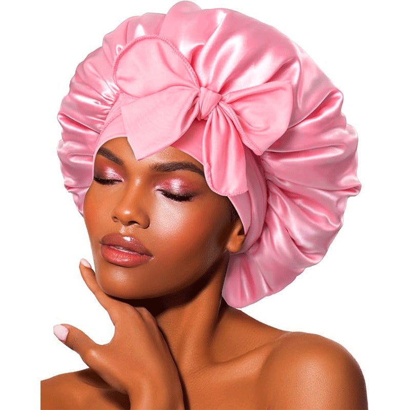 Silk Sleep Bonet In Magenta - Yorkn Inc✅