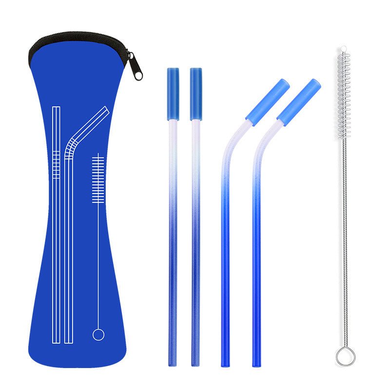 Stainless Steel Straw Set With Silicon - Yorkn Inc✅