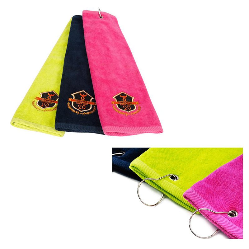 Velour Golf Towel With Tri - fold Hook - Yorkn Inc✅