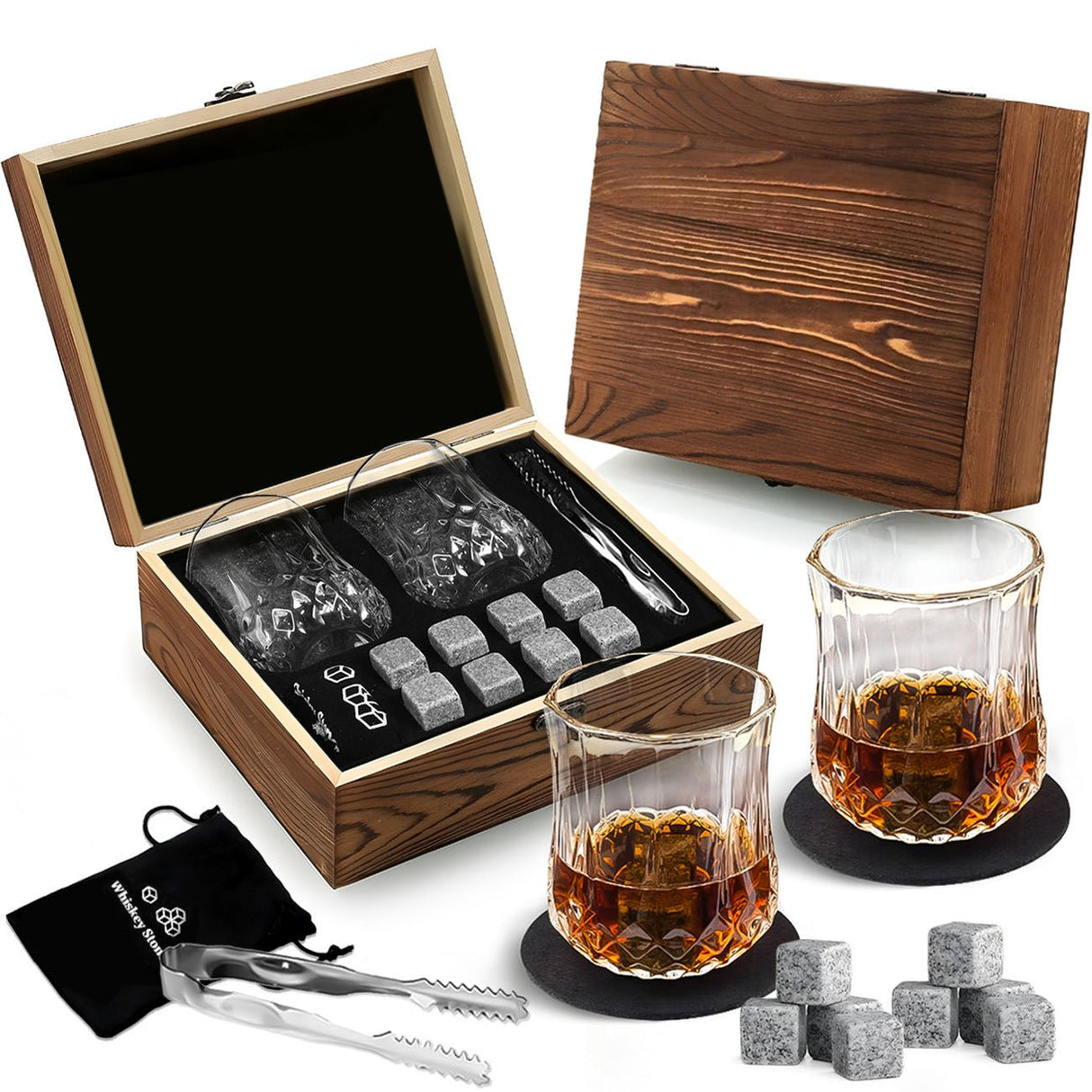 Whiskey Set With Wooden Box - Yorkn Inc✅