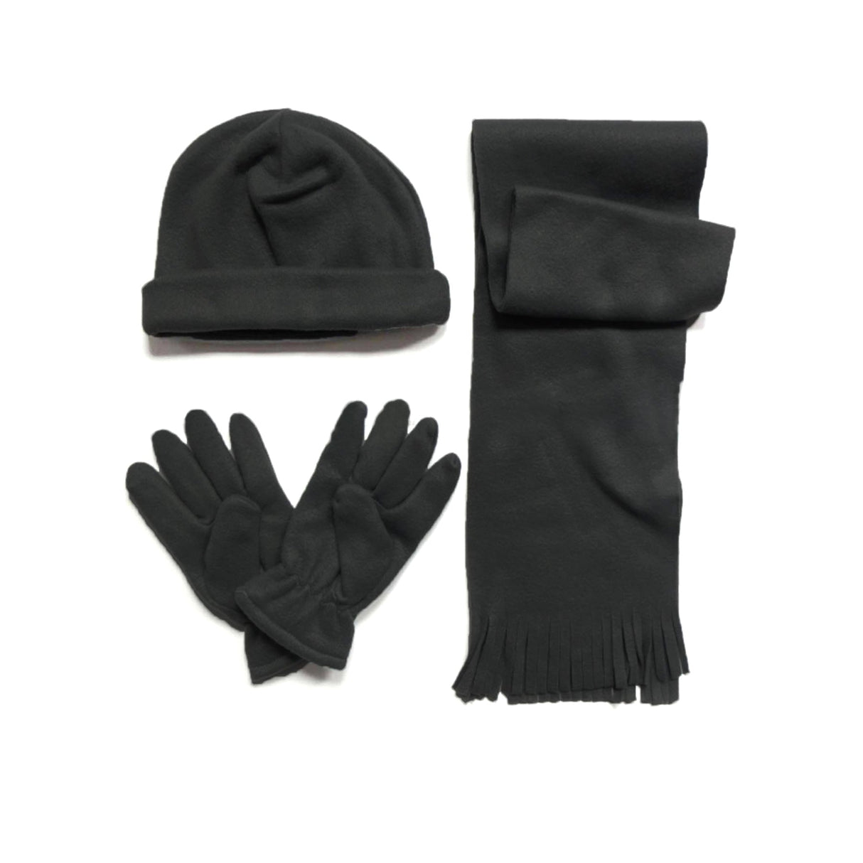 Winter Beanie Hat Scarf And Gloves 3pcs Set - Yorkn Inc✅