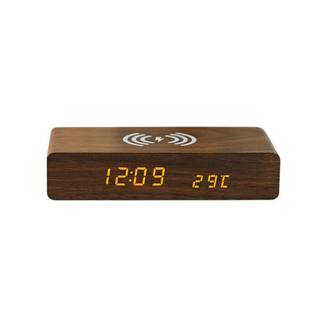 10w Wireless Charging Wooden Clock - Yorkn Inc✅