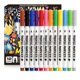 12 Colors Fabric Marker Set - Yorkn Inc✅