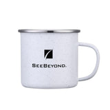 12oz Camping Enamel Mug With Full Size Sparkles Dots Outside - Yorkn Inc✅