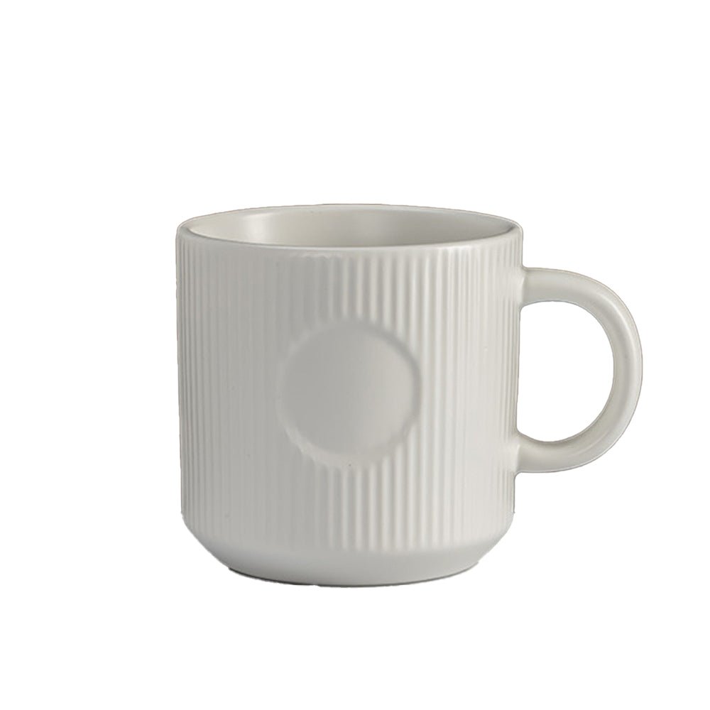 12oz Elegant Striped Ceramic Coffee Mug - Yorkn Inc✅