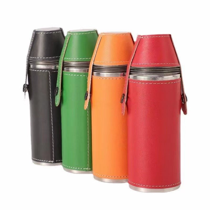 12oz Stainless Steel Portable Flask Set - Yorkn Inc✅