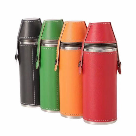 12oz Stainless Steel Portable Flask Set - Yorkn Inc✅