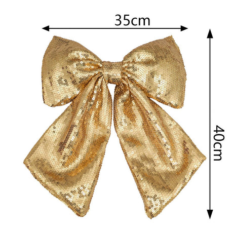 13.5inch Large Christmas Sequin Bow Decor - Yorkn Inc✅
